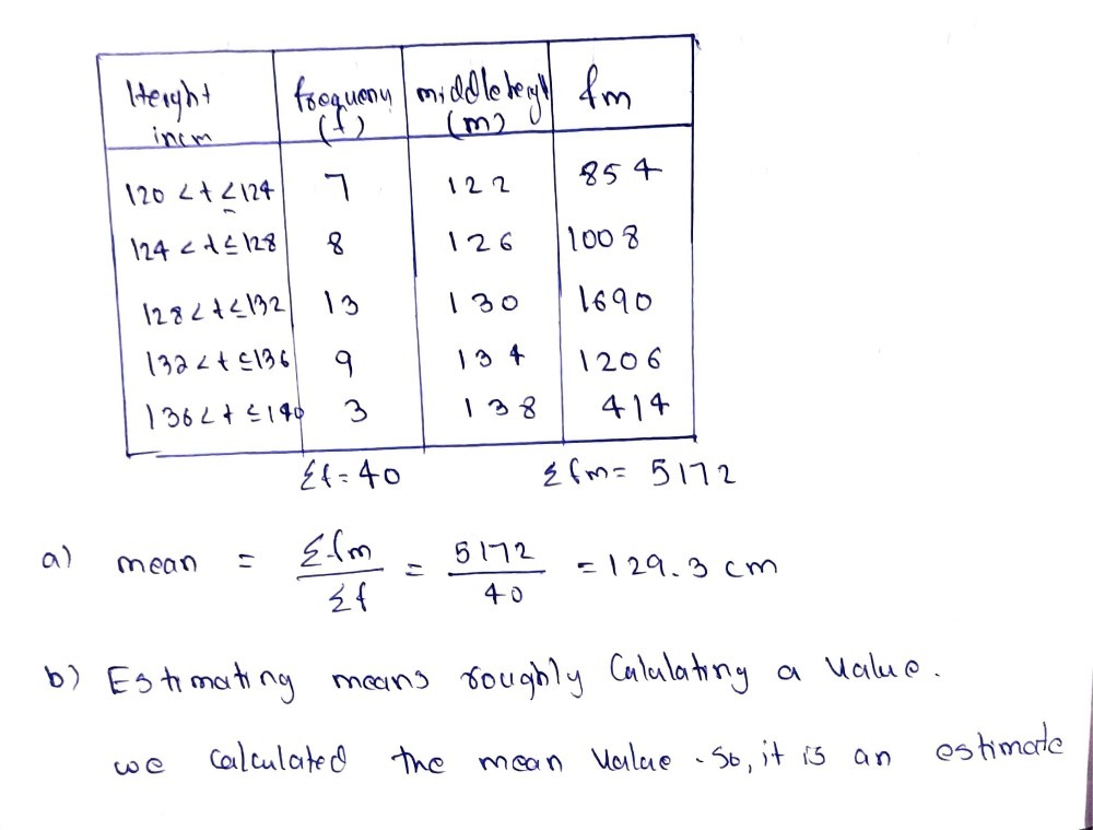 the-table-shows-the-heights-of-40-students-in-a-cl-gauthmath