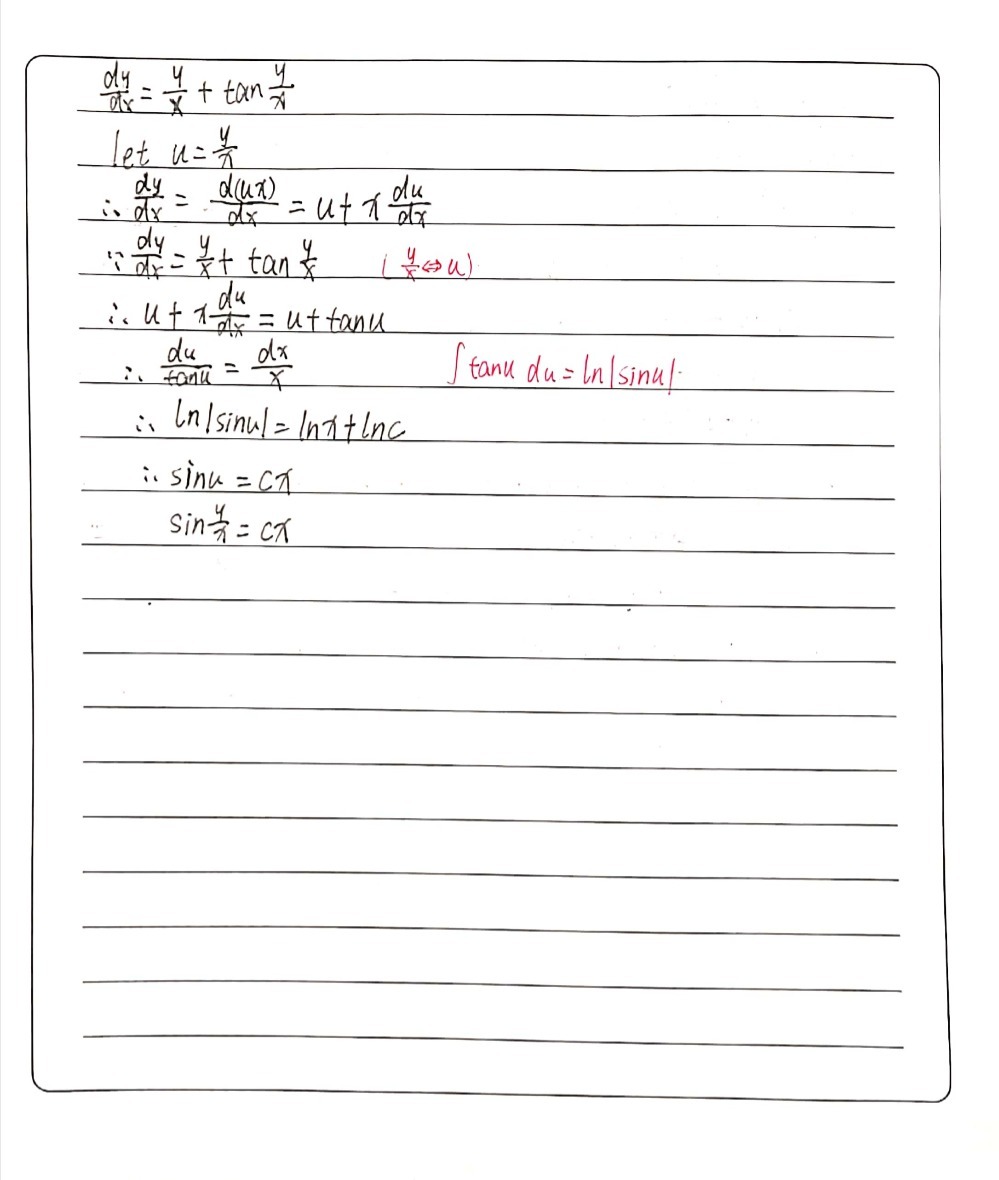 Solve Dy Dx Y X Tan Y X Gauthmath Solve Dy Dx Y X Tan Y X Gauthmath