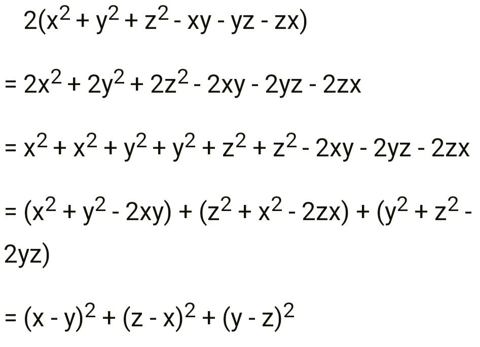 Q 5 Write 2x2 Y2 Z2 Xy Yz Zx Is Sum Of Three Squa Gauthmath