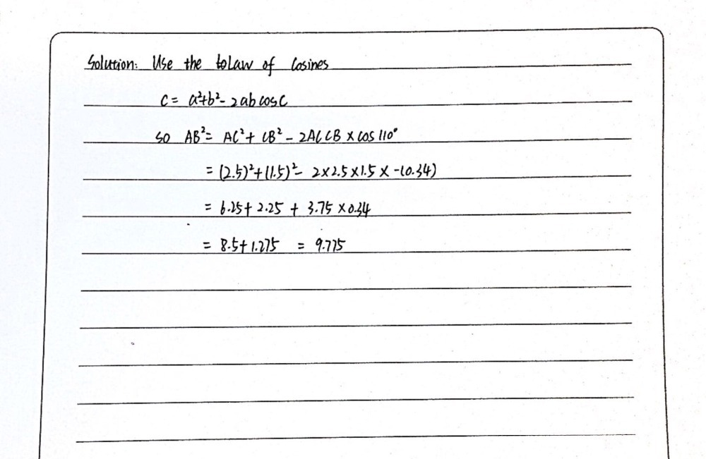 Find the distance between student A and student B - Gauthmath