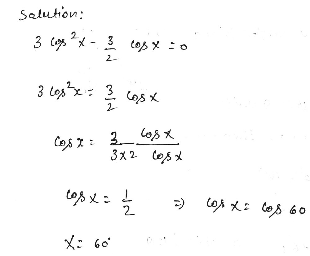 Square Root Of 3cos2x 3 2 Cosx 0 Gauthmath