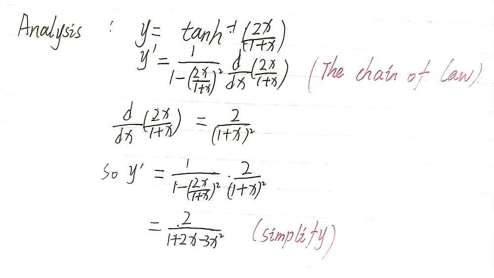 Differentiate Y With Respect To X If Y Tan H 1 2x Gauthmath