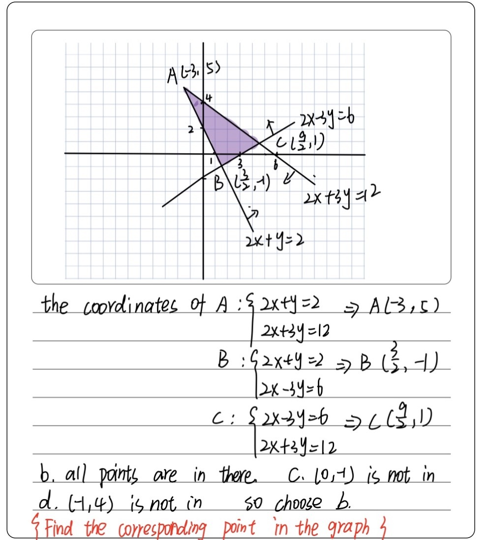 If 2x 3y Q 6 2x Y 2 2x 3y Q 12 Then C Gauthmath