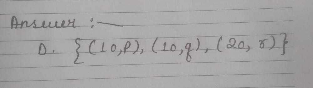 46 If X 10 And Y P Q R Then Which Of Gauthmath