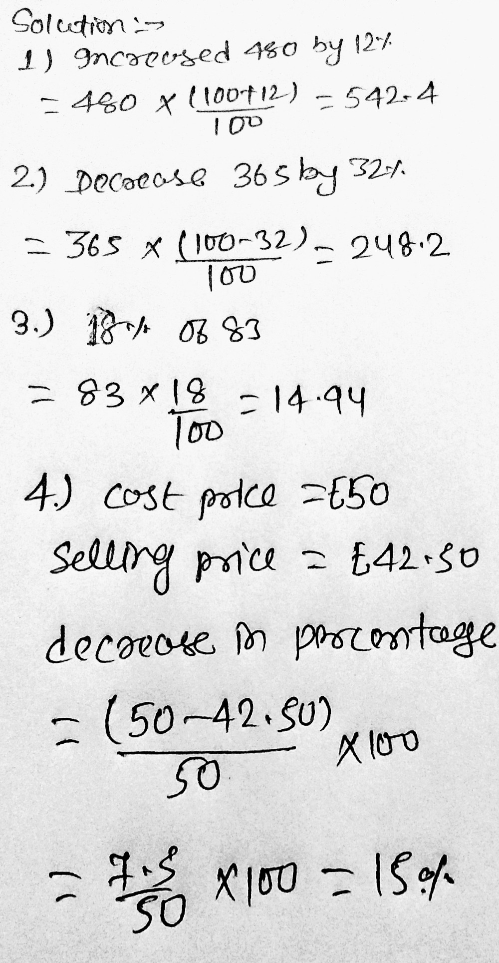 1 Increase 480 By 12 2 Decrease 365 By 32 3 Find Gauthmath