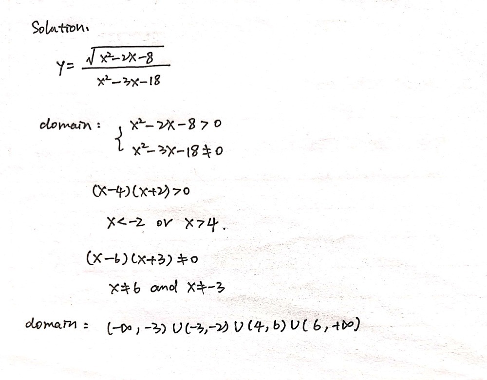 The Domain Of The Function Fx Frac Square Root Of Gauthmath