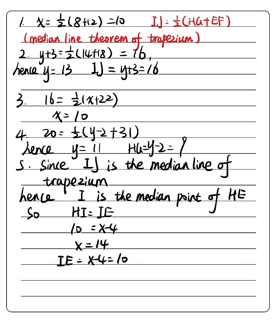 A Refer To The Trapezoid Efgh With Median Overli Gauthmath