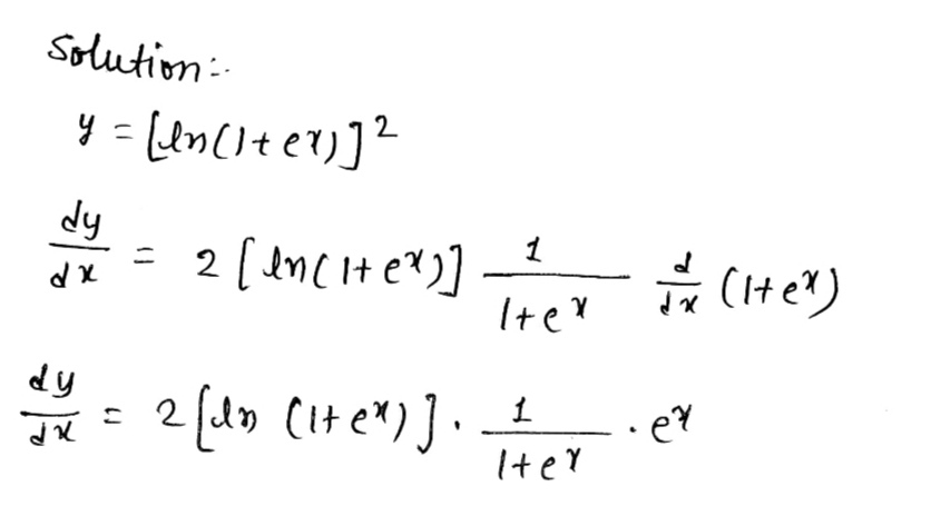 The Derivative Of Y Ln 1 Ex 2 Gauthmath