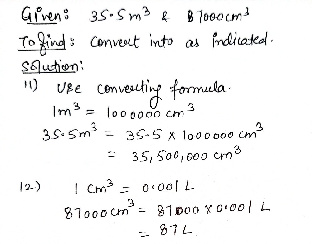C Convert The Following Cubic Units As Indicated Gauthmath C Convert The Following Cubic Units As Indicated Gauthmath