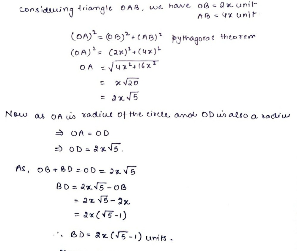 A In The Drogram O Is The Centra Of The Crele C Gauthmath