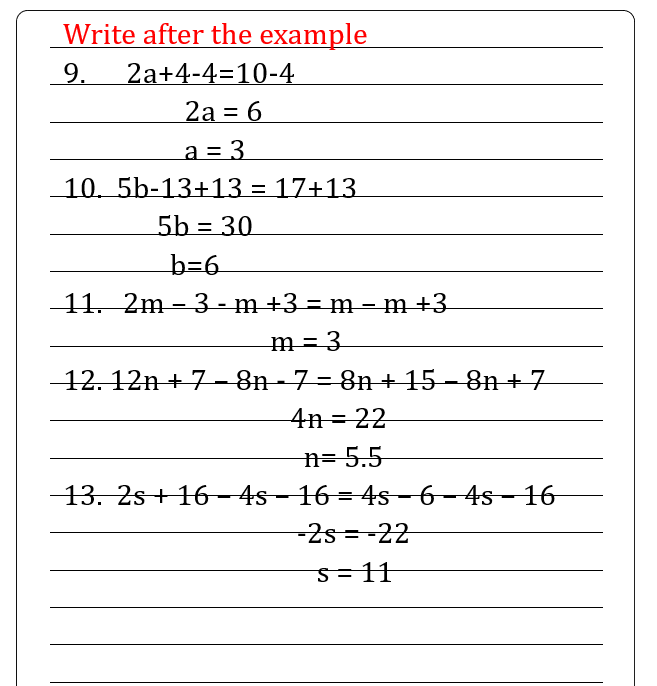 Nome Solve Each Equation Pre 9 2a 4 10 Example S Gauthmath