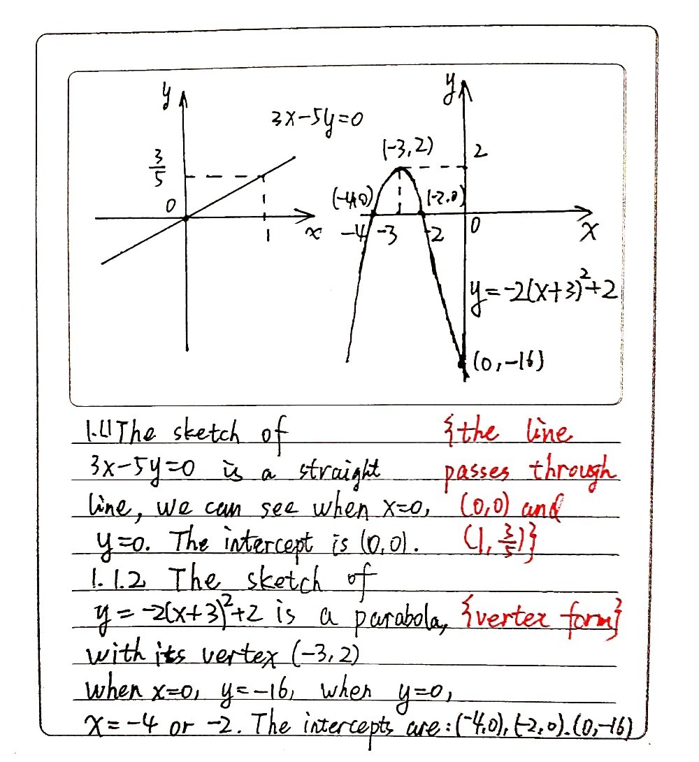 Question 1 1 1 Sketch Graphs Of The Follow Gauthmath
