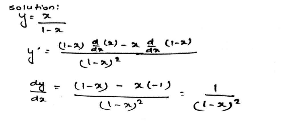 Given Y X 1 X Find Dy Dx From First Principl Gauthmath