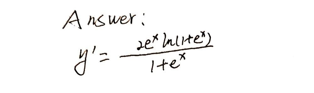 The Derivative Of Y Ln 1 Ex 2 Is Gauthmath
