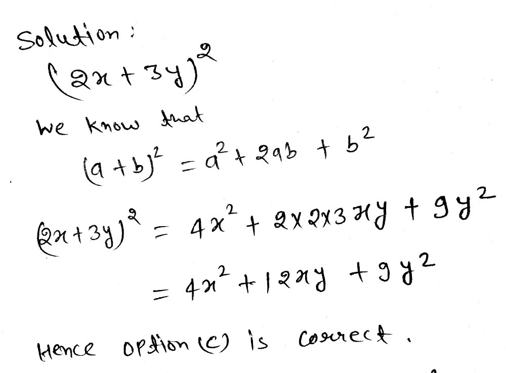 10 A Expressao 2x 3y2 Igual A A 4x2 12xy 9y2 B Gauthmath 10 A Expressao 2x 3y2 Igual A A 4x2 12xy 9y2 B Gauthmath