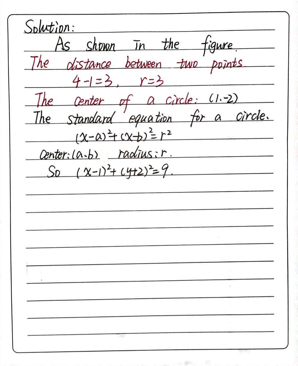O Which Equation Represents The Clrcle Shown In T Gauthmath