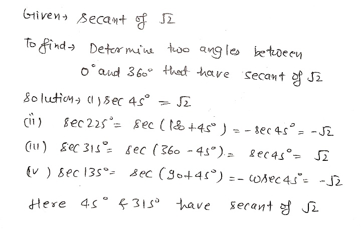 Determine Two Angles Between 0 And 360 T Gauthmath