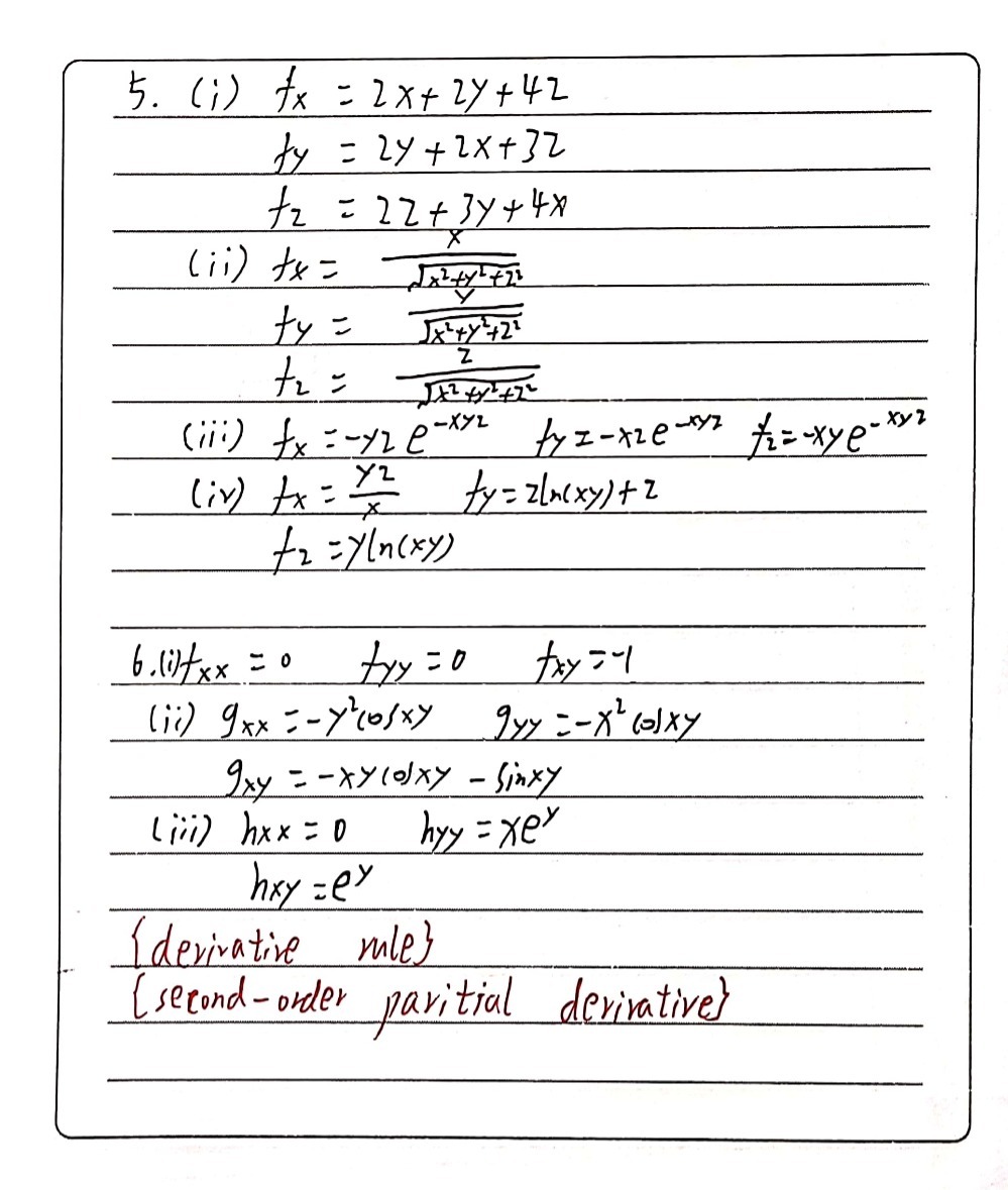 5 Find F X F Y And F 2 Where Fx Y Z 15 10 X2 Y2 Gauthmath