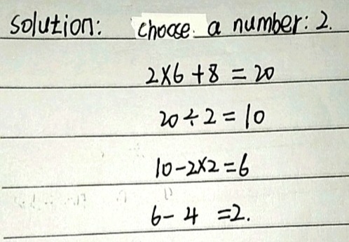 2 Pick A Number Multiply The Number By 6 And A Gauthmath