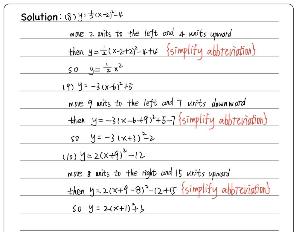 8 The Graph Of Y 1 2 X 22 4 Is Moved Two Units To Gauthmath