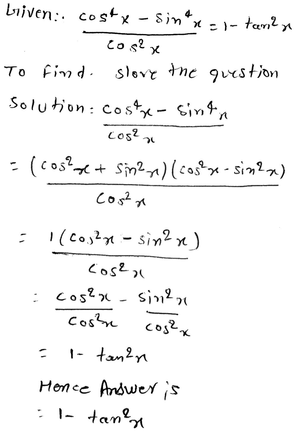 B Prove The Following Trigonometric Identities I Gauthmath