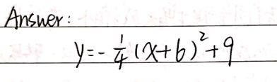 1 A Parabola Has A Vertex At 6 9 Is Congruen Gauthmath