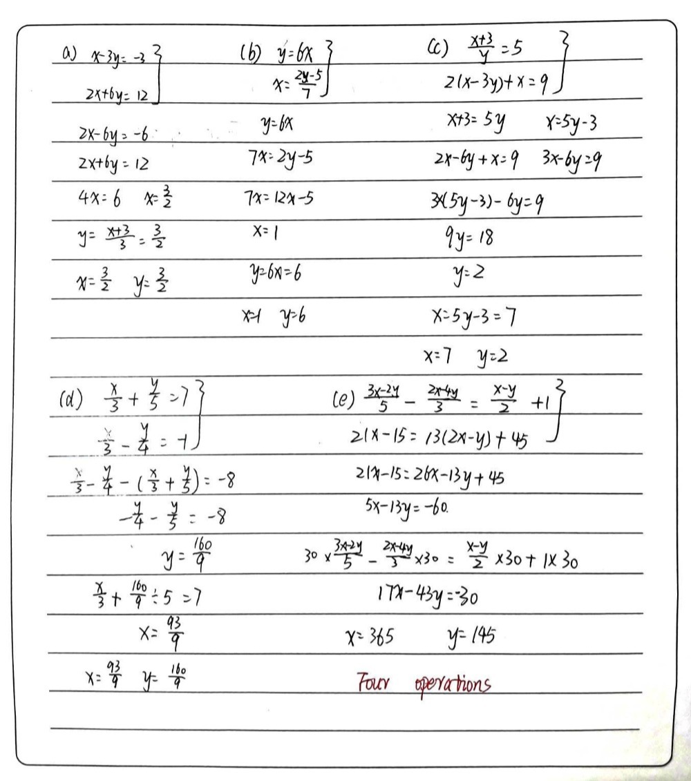Y 6x X 3 Y 5 A Ft Beginarrayr X 3y 3 2x 6y Gauthmath