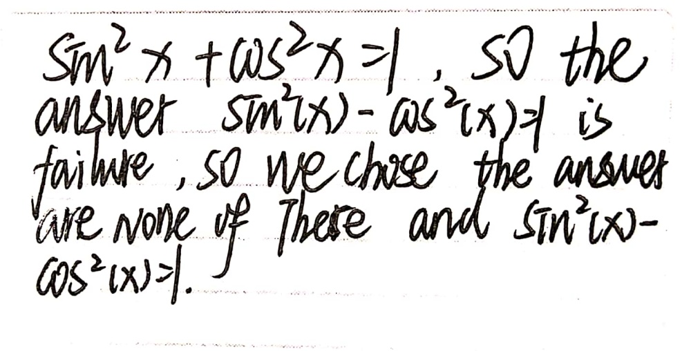 Which One Of The Following Identities Is Incorrect Gauthmath