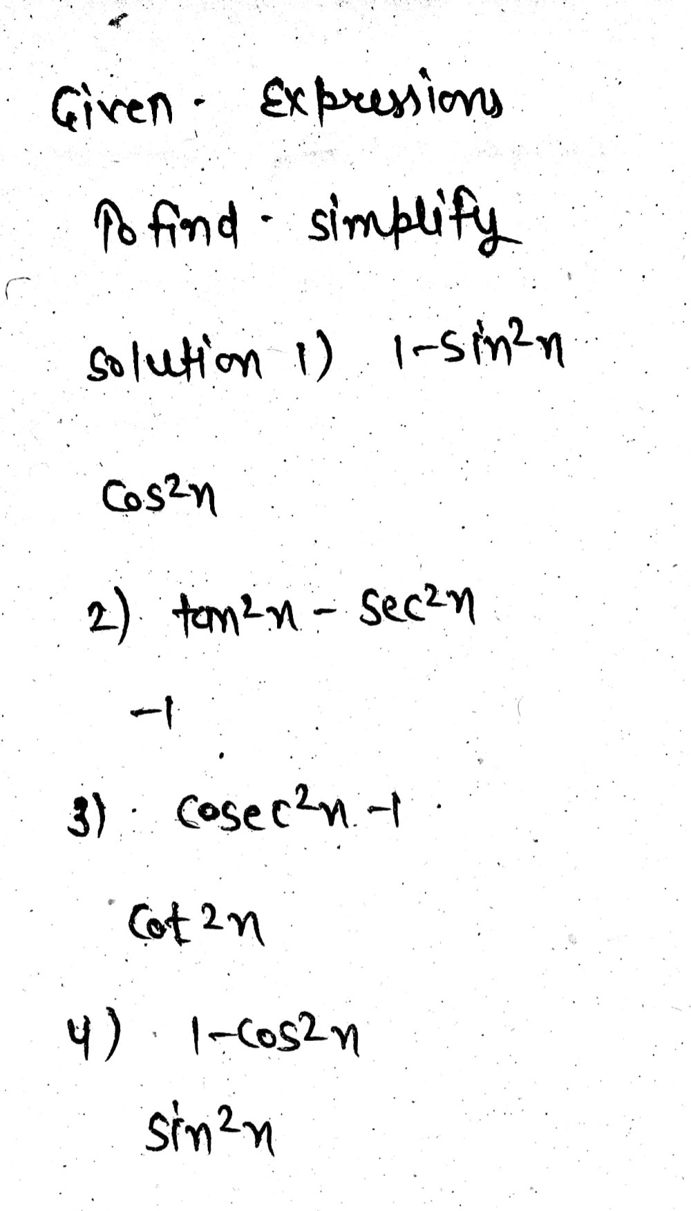 1 Sin 2x Tan 2x Sec Sec 2 X Csc 2x 1 1 C Gauthmath