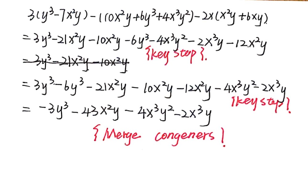 3y3 7x2y 10x2y 6y3 4x3y2 2xx2y 6xy Gauthmath