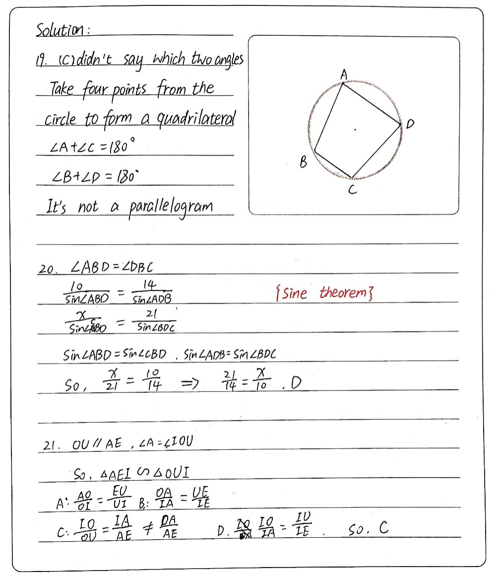 Not Sufficient Math Solved: Which of the following conditions is NOT sufficient to prove ...