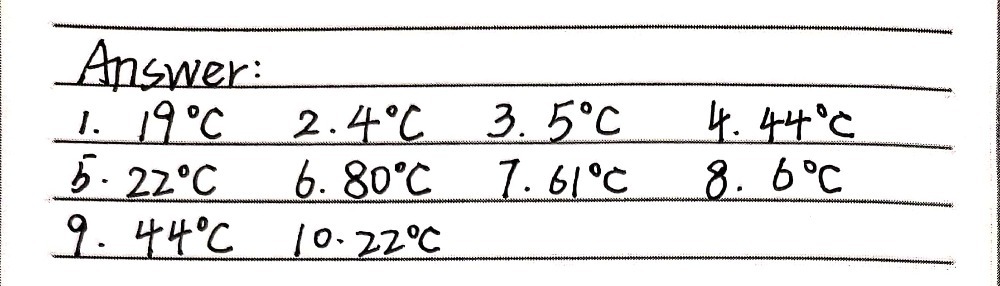 Record The Given Temperature In Degree Celsius C Gauthmath Record The Given Temperature In Degree Celsius C Gauthmath