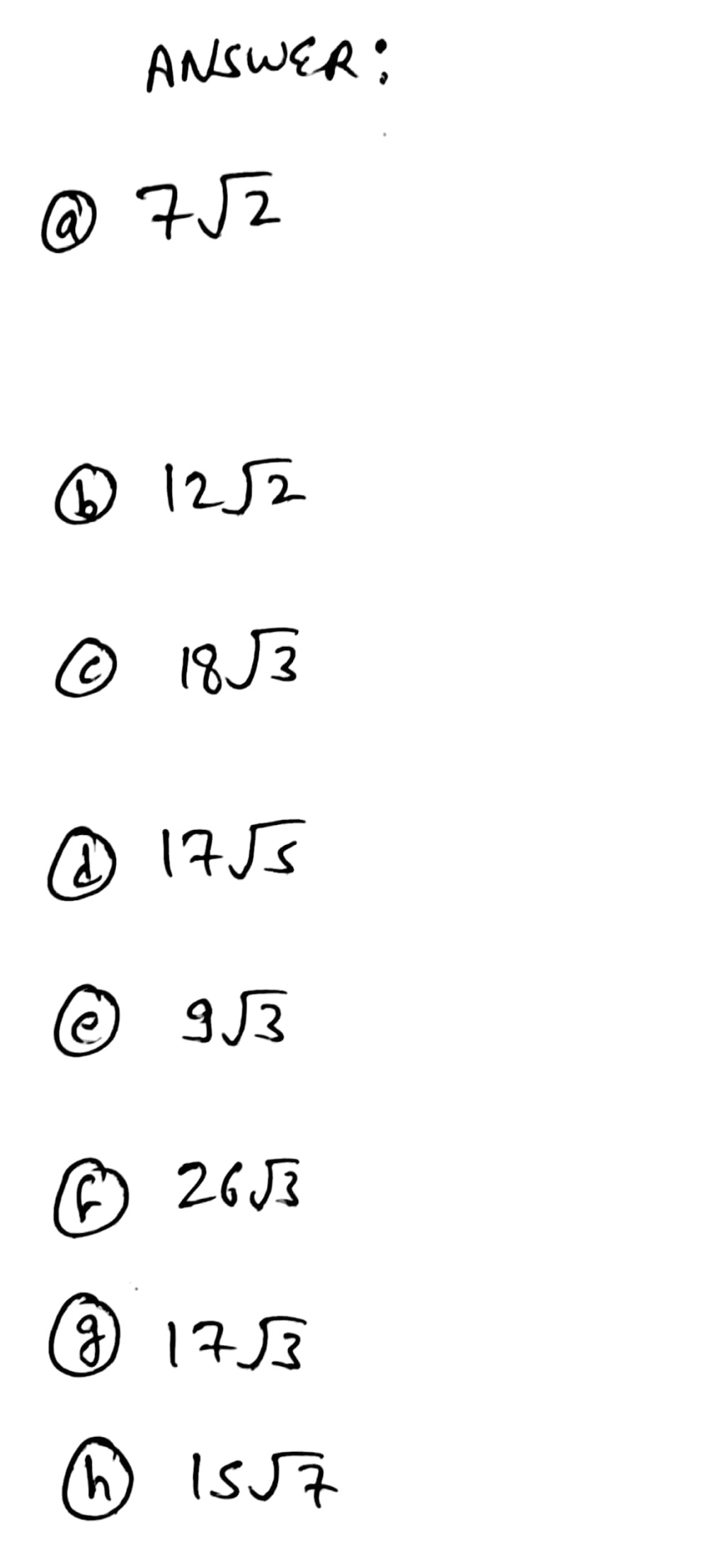 I Add The Following 5 Square Root Of 2 7 Squ Gauthmath