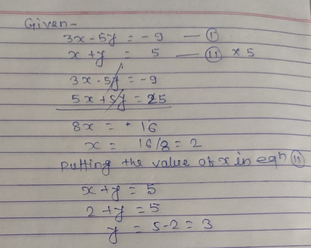 X Ftbeginarrayl 3x 5y 9 X Y 5endarray Gauthmath