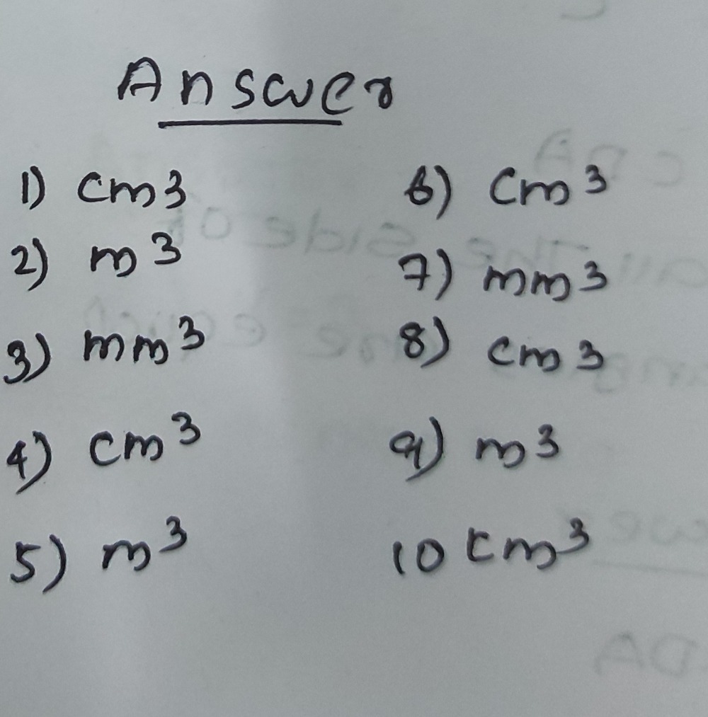 Unit Of Measure Rectangular Prism C Mm3 Cm3 M3 Km Gauthmath