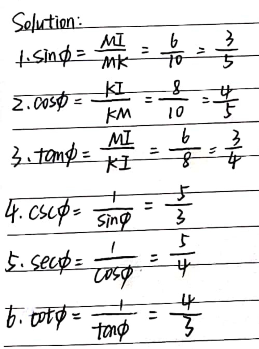 Learning Task 2. Illustrate The Six Trigonometric - Gauthmath