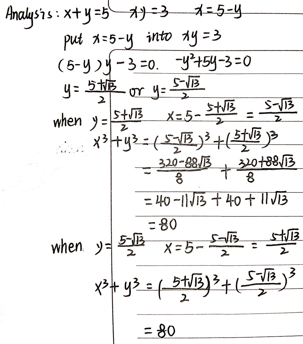 Si X Y 5wedge Xy 3 Calcula El Valor De X3 Y3 Gauthmath Si X Y 5wedge Xy 3 Calcula El Valor De X3 Y3 Gauthmath