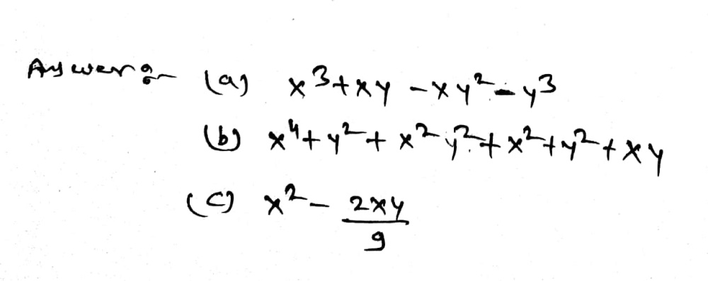 2 A X Y B X2 Xy Y2 C X4 X2y2 Y4 D 81x Y 22x3y2 E Gauthmath