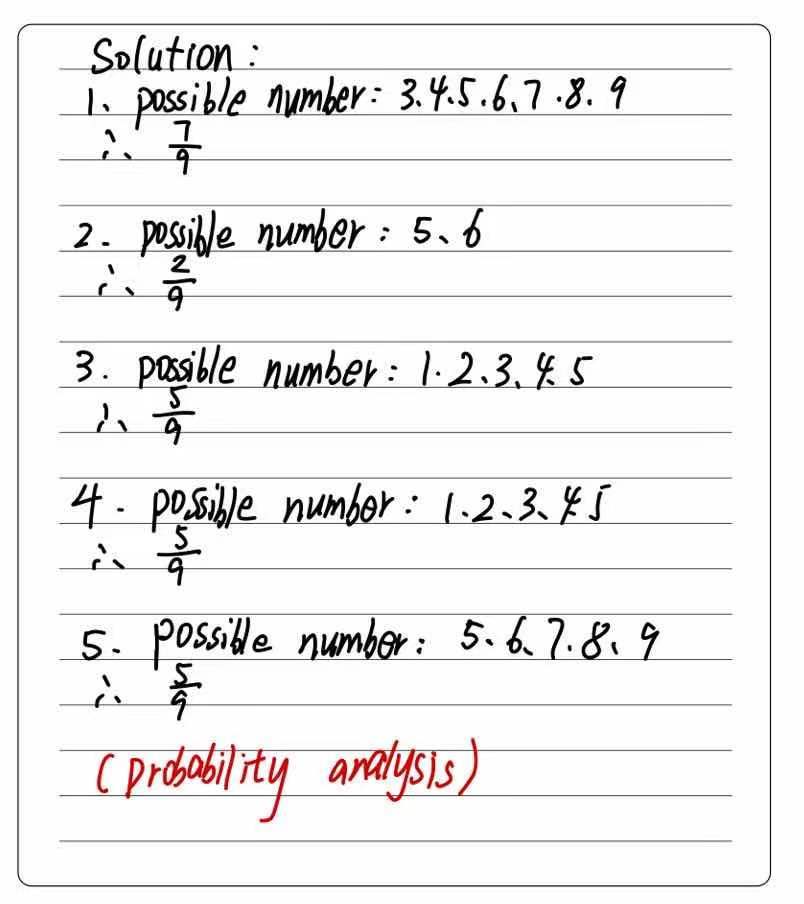Numbers 1 2 3 4 5 6 7 8 And 9 Are Written Gauthmath