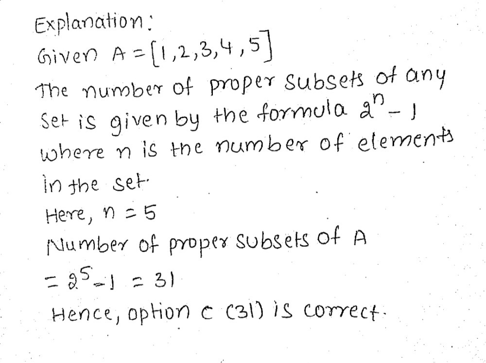 8 41 If A 1 2 3 4 5 Then The Number Of Prop Gauthmath