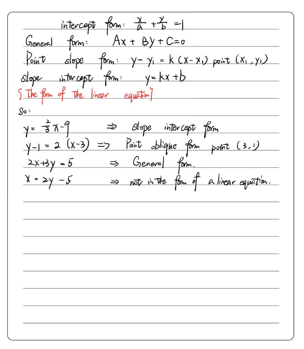 Which Of The Following Equations Is In Slope Inter Gauthmath