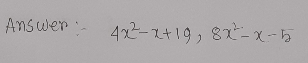 E 6x2 X 7 And F 2x 5r7 Solve E F E F Gauthmath