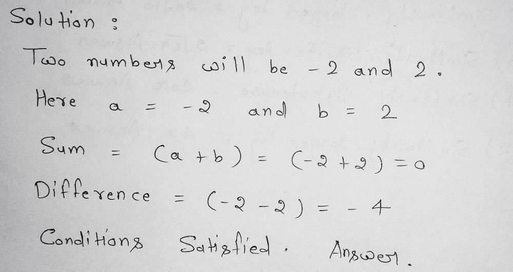 Find Two Numbers A And B Whose Sum A+b Is And Who - Gauthmath