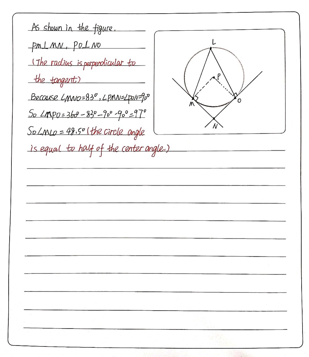 Solved: In the figure below, m∠ MNO=79°. Find mwidehat MLO· mwidehat ...