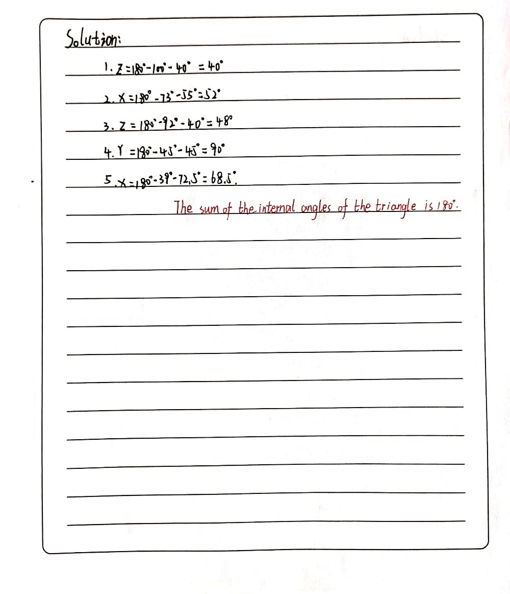 Ii Solving A Given Two Angles Of Triangle Xyz S Gauthmath