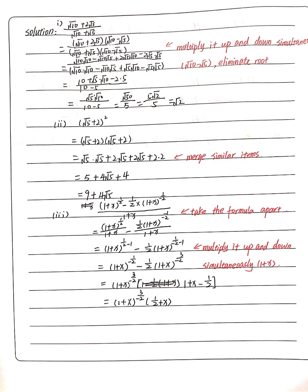 5 Simplify I Frac Square Root Of 10 2 Square R Gauthmath