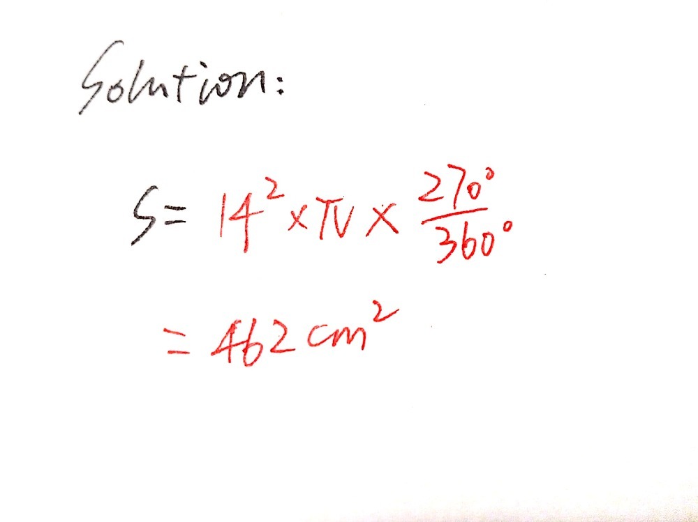 Calculate The Area Of The Sector P 22 7 B Gauthmath