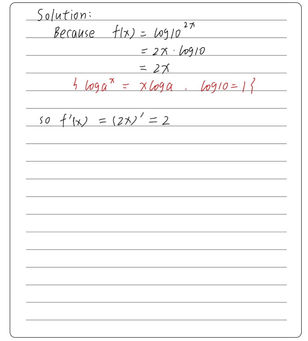 If Fx Log 102x Then F X A None B C 2 D Xlo Gauthmath If Fx Log 102x Then F X A None B C 2 D Xlo Gauthmath