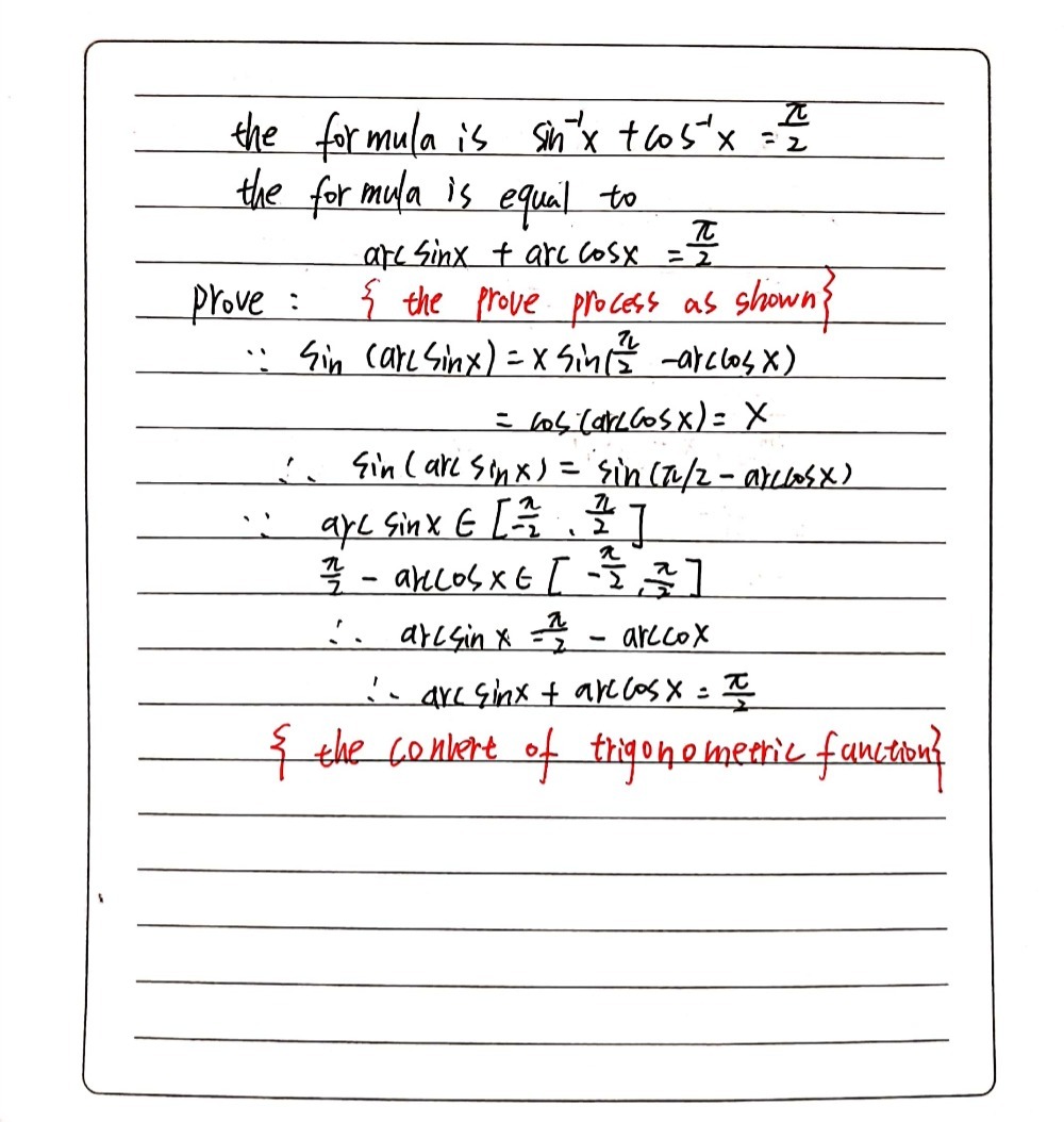 13 Prove That Sin 1x Cos 1x Frac P 2 Gauthmath