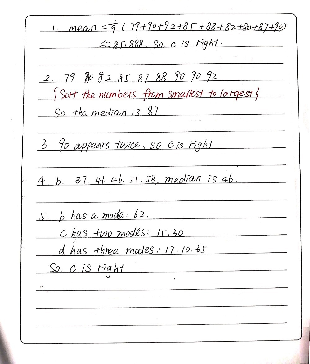 Grades Of 9 Students In Mathematics During First Q Gauthmath